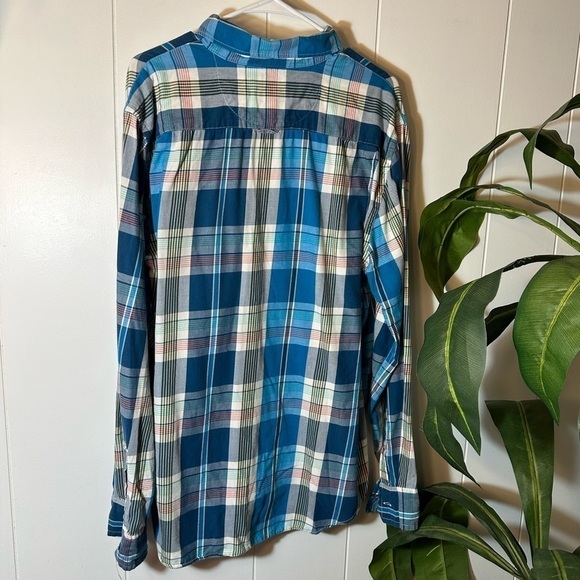 Old Navy Plaid Slim Fit Men’s XL Long Sleeve Button Down Shirt - Picture 4 of 9